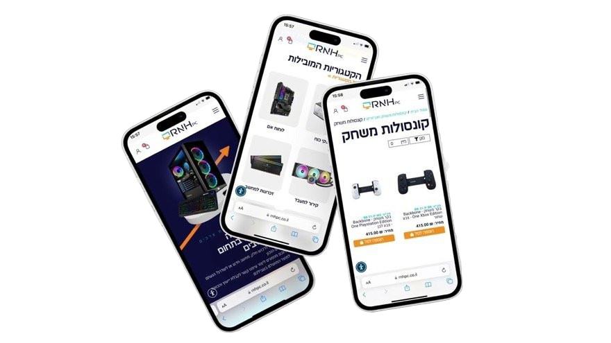 האתר של RNH PC בגרסת נייד